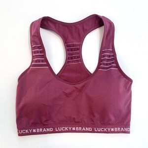 Maroon Lucky Brand Sports Bra